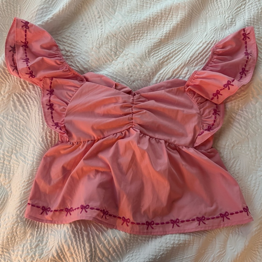 New Never Worn Piper Pink Bow Top Sassy Shortcake